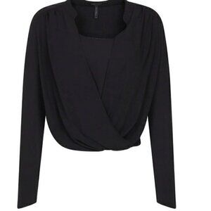 BCBGMAXAZRIA Jaklyn Draped Long-Sleeve Blouse NWOT